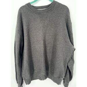 Vintage Y2K 00's Champion Dark Gray Embroidered Logo Sweatshirt Crewneck Fleece